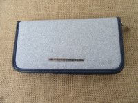 1Pc New Fashion Silver & Blue Long Lady Wallet Purse