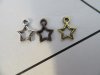 200Pcs Alloy Metal Star Beads Charms Pendants Mixed