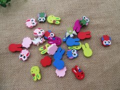 100Pcs Rabbit Owl Wooden Craft DIY Project Scrapbook Making 100Pcs Rabbit Owl Wooden Craft DIY Project Scrapbook Making