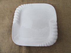 1Pc White Square Ceramic Porcelain Plates Home Kitchen Dining 1Pc White Square Ceramic Porcelain Plates Home Kitchen Dining
