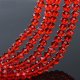 10Strand x 88Pcs Red Rondelle Faceted Crystal Beads 6mm