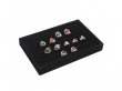 1X Black Velvet Ring Display Cases 22x14cm Good Quality