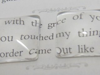 200Pcs Clear Cube Glass Magnifying Cabochon Tiles 15mm Beads