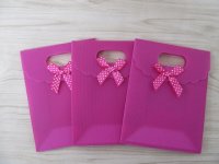 12Pcs New Fuschia Gift Bag for Wedding 16.3x12.3cm