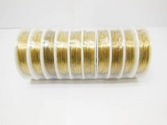 10 Rolls X 10Meters Copper Line Tiger Tail Wire 0.5mm Golden 10 Rolls X 10Meters Copper Line Tiger Tail Wire 0.5mm Golden