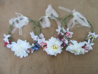 12Pcs Dasiy Floral Headpiece Hair Garland Wreath Flower