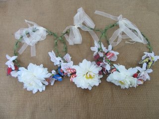 1Pc Dasiy Floral Headpiece Hair Garland Wreath Flower