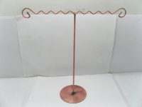 1X Copper Twisted T-bar Necklace Earring Display Rack