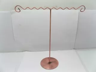 1X Copper Twisted T-bar Necklace Earring Display Rack