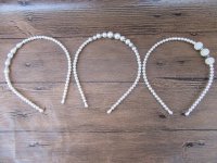 12Pcs Elegant Simulated Pearl Beaded Hairband Headband