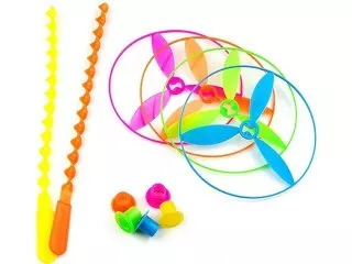 40Pcs Helix Flyer Frisbee / Flying Saucer Great Toys Mixed