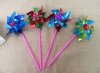 100 New Colourful Flower DIY Windmill wholesale Mixed toy-p1225