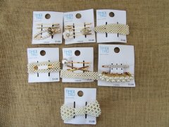 1Sheet Pearl Hair Clips Hairpin for Girls New