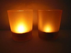 (image for) 144X Frosted Glass Tea Light Holder Wedding Favor