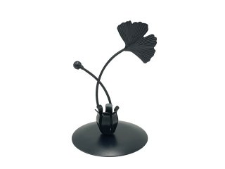 1Pc Creative Desktop Ornament Leaf Black Candlestick Party Home (image for) 1Pc Creative Desktop Ornament Leaf Black Candlestick Party Home