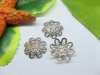 200pcs White-K Plated Filigree Bead Caps 16mm 200pcs White-K Plated Filigree Bead Caps 16mm