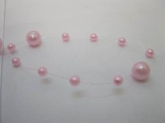 (image for) 1Roll X 60Meter Pink Beaded Garland for Wedding Craft Dia.10mm