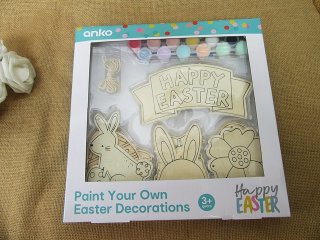 1Set Paint Your Own Personalized Easter Decoration Children's