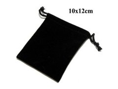 (image for) 50 Black Velvet Drawstring Gift Jewelry Pouches Good Quality