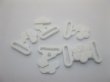 (image for) 200Sets(400Pcs) White Plastic Bikini Bra Clips 15mm