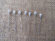 24Packets X 50Pcs Pearl Diamante Pin Wedding Bouquet Corsage Flo