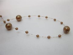 (image for) 1Roll X 60Meter Coffee Beaded Garland for Wedding Craft Dia.8mm