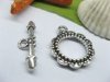 50sets Metal Flower Beads Toggle Clasp yw-ac-tc110