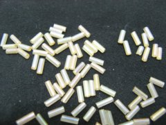 (image for) 500gram Light Yellow Bugles Glass Tube Beads ch-be286