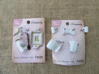 6Sheets Dollhouse Mini Furniture Ceramic Teapot Charms