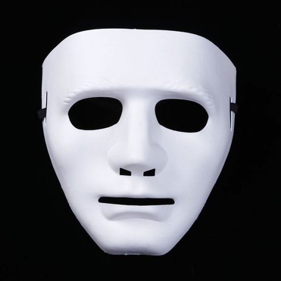 10Pcs White Dress-up Male Face Masks Pretend Play Costume Party - Click Image to Close