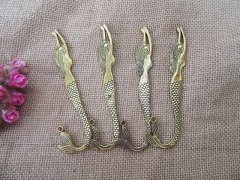 10Pcs Golden Color Mermaid Design Carved Hook Metal Bookmarks 10Pcs Golden Color Mermaid Design Carved Hook Metal Bookmarks