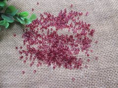 (image for) 450g Maroon Tube Glass Bugle Seed Beads 2mm