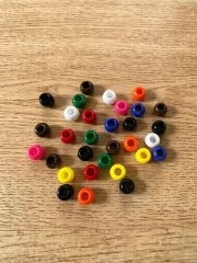 (image for) 260Pcs Pony Beads 11.5mm Dia Mixed Color Jewelry Making