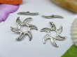 50sets Metal Flower Toggle Clasp yw-ac-tc41 (image for) 50sets Metal Flower Toggle Clasp yw-ac-tc41