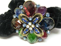 (image for) 1Pc Chic Designer Hair Clips,Rhinestone Floral Clip