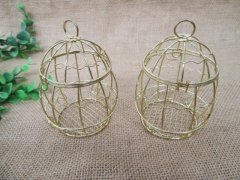 4Pcs Golden Mini Birdcages Baby Shower Favor Wall Hanging Cage 4Pcs Golden Mini Birdcages Baby Shower Favor Wall Hanging Cage