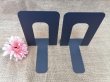 2 Pcs Bookends Metal Nonskid Bookend Supports for Shelves Office (image for) 2 Pcs Bookends Metal Nonskid Bookend Supports for Shelves Office