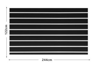 (image for) 1X Slatwall Panels 14 Aluminum Channel Inserts:122x244cm - Black