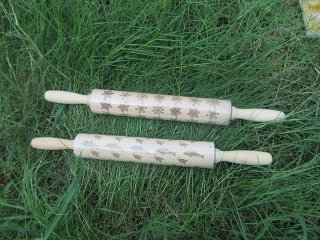 (image for) 1Pc Wooden Embossing Rolling Pin Baking Biscuit Cookies Cake Rol