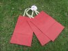 24 Bulk Kraft Paper Gift Carry Shopping Bag 21.5x14x7cm Red