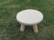 1X Round Ivory 4 Leg Wooden Foot Stool Footrest Padded Seat Offi (image for) 1X Round Ivory 4 Leg Wooden Foot Stool Footrest Padded Seat Offi