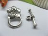 50sets Metal Flower Toggle Clasp yw-ac-tc104