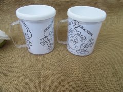 12Pcs Funny Draw Yourself Gingerbread Mugs Kids Craft DIY Mug