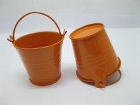 12 Orange Mini Tin Pail Bucket 6x5x4cm for Wedding Favor 12 Orange Mini Tin Pail Bucket 6x5x4cm for Wedding Favor