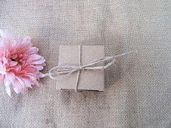 50X Kraft Chic Sweets Candy Gift Boxes W/Hemp Cord Party 50X Kraft Chic Sweets Candy Gift Boxes W/Hemp Cord Party