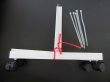 (image for) 1Pair Metal Shelf Display Support Leg with Wheel