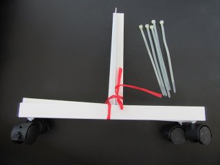 1Pair Metal Shelf Display Support Leg with Wheel