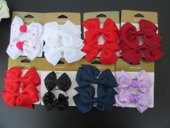 (image for) 1Set x 2Pcs Hair Clips with Bowknot Top for Girls New