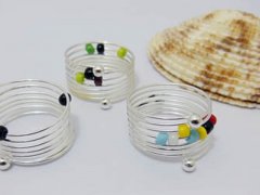 100 Bulk Glass Beaded Wrap Rings Mixed Colour 100 Bulk Glass Beaded Wrap Rings Mixed Colour