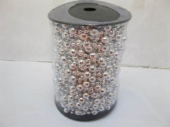 (image for) 1Roll X 20Yds Silver Plated Ball Beaded Chain for Craft 8mm